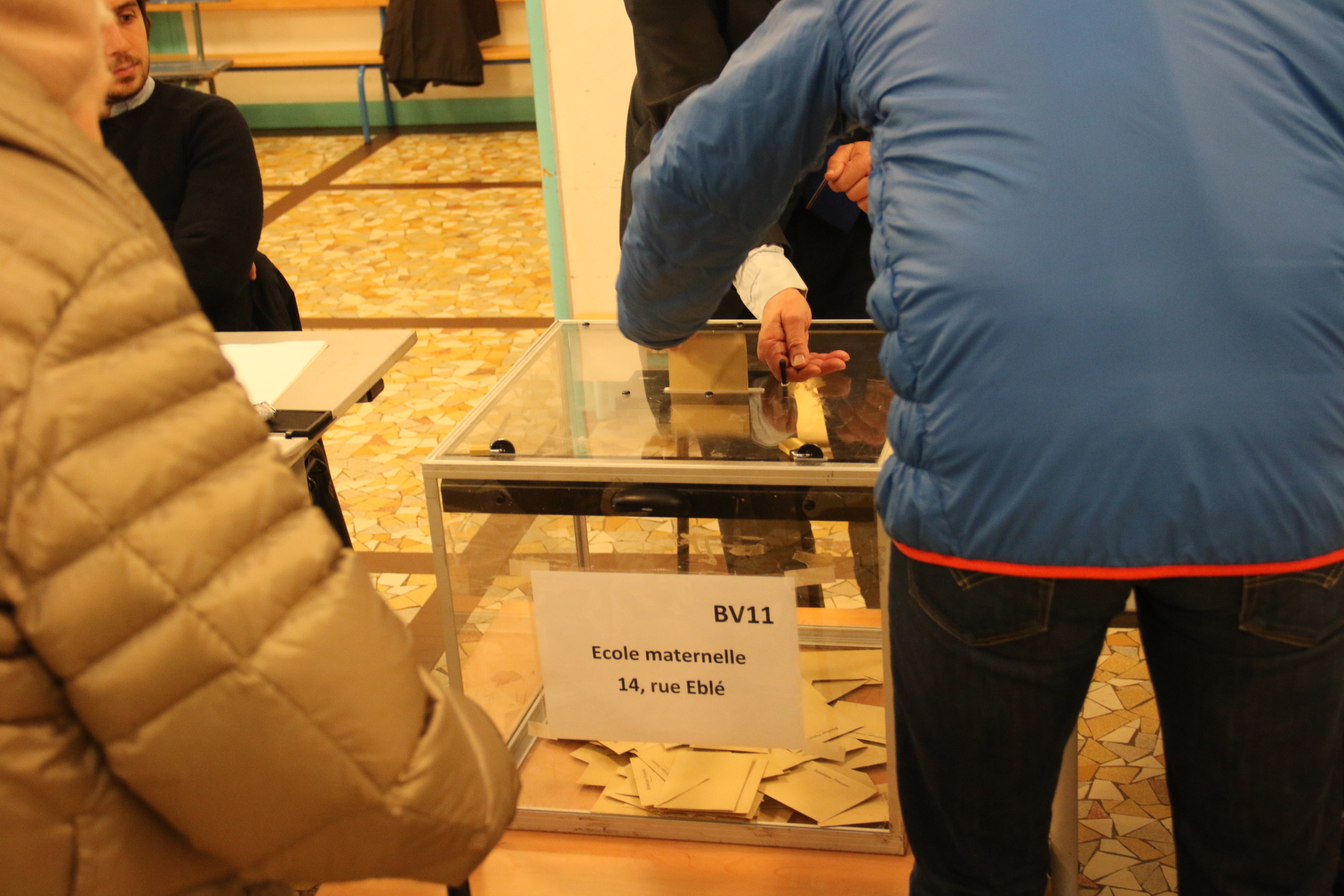 Ballot box on a table